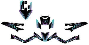 Kit déco 50cc MBK Booster / Yamaha BW's 2004-2018 Lys | autocollants moto | personnalisation 50cc | armysctv