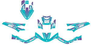 Kit déco 50cc MBK Booster / Yamaha BW's 2004-2018 MX Sky | autocollants moto | personnalisation 50cc | armysctv