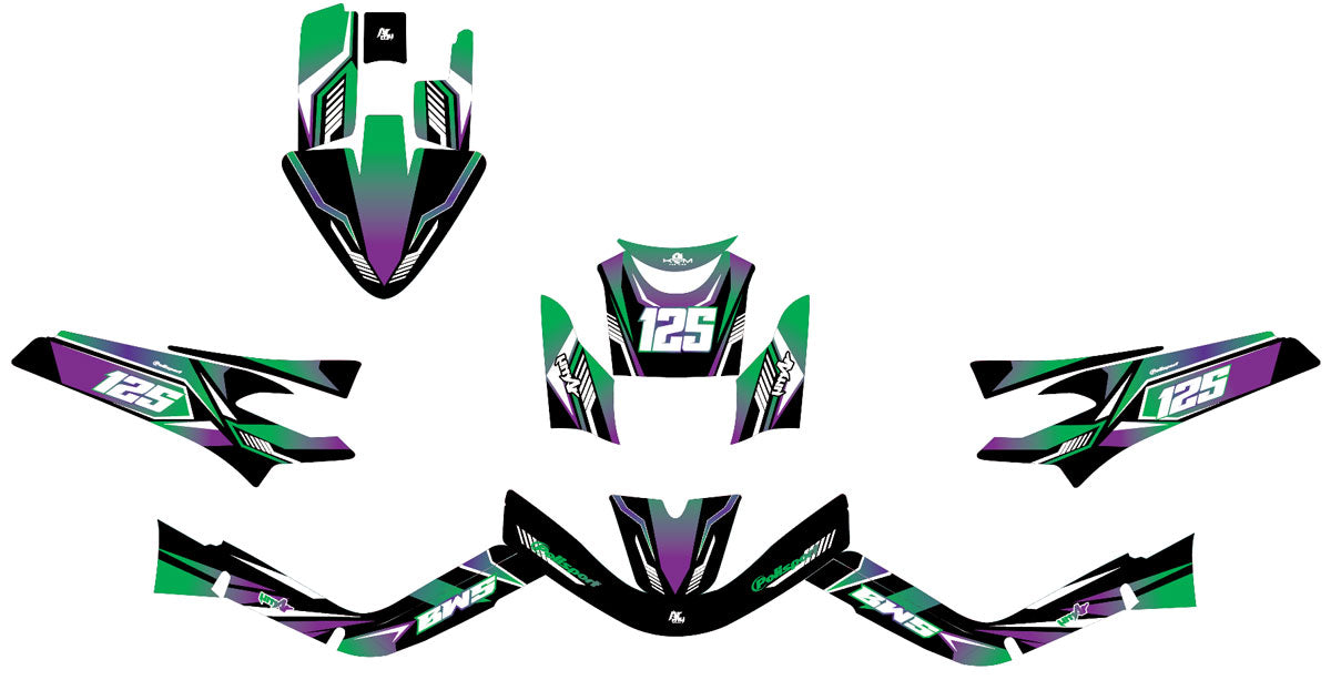 Kit déco 50cc MBK Booster / Yamaha BW's 2004-2018 MX Sky | autocollants moto | personnalisation 50cc | armysctv