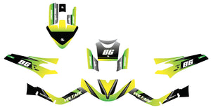 Kit déco 50cc MBK Booster / Yamaha BW's 2004-2018 Yoshi | autocollants moto | personnalisation 50cc | armysctv