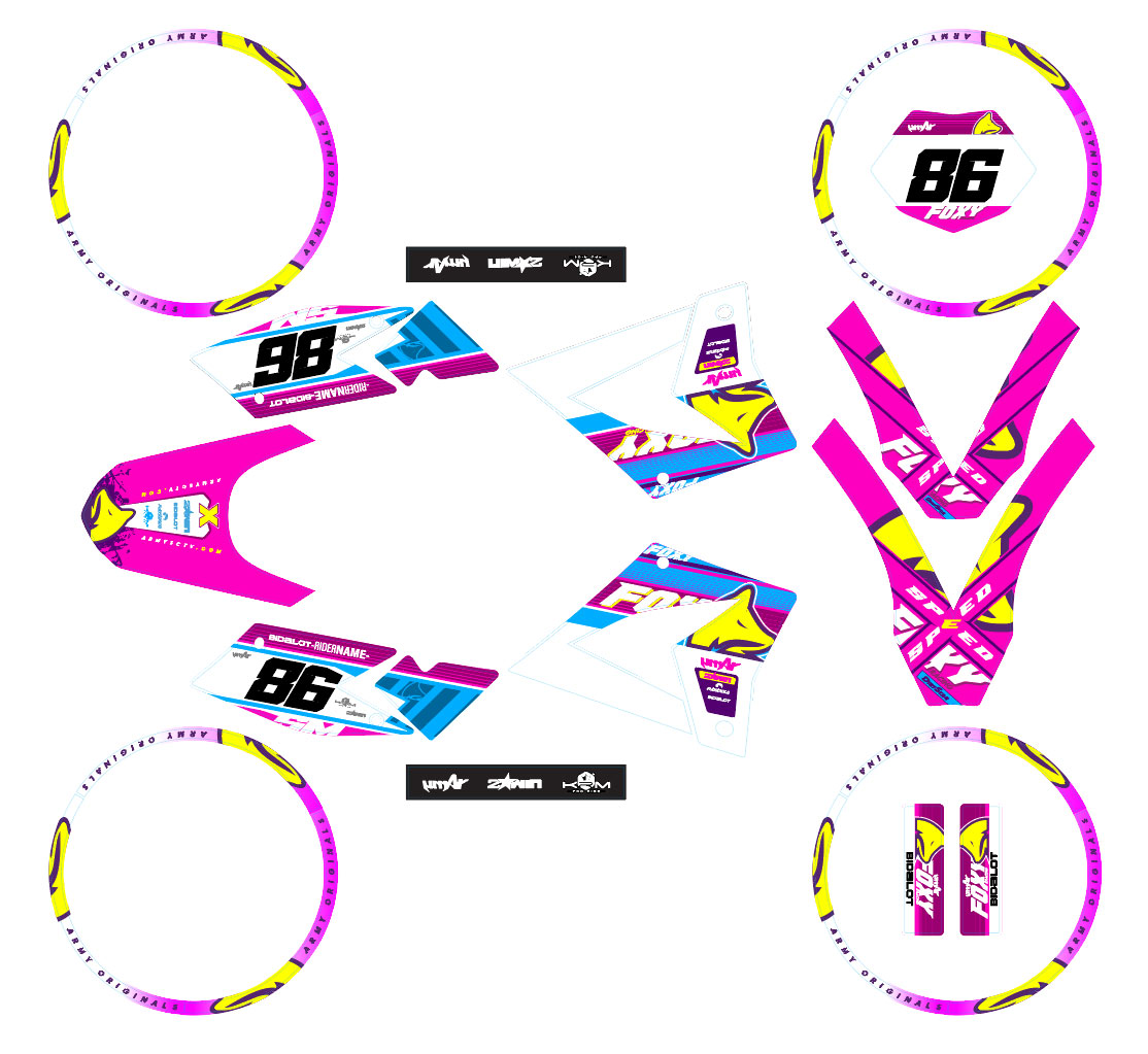 Kit déco 50cc CPI SMX 2005-2015 Pink Fox