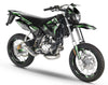 Kit déco 50cc CPI SMX 2005-2015 Alpha sur moto supermotard avec design audacieux et stickers graphiques.