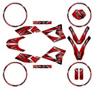 Kit pegatinas 50cc CPI SMX 2005-2015 Cutvector en rojo y negro para moto 50cc, adhesivos gráficos de alta calidad.