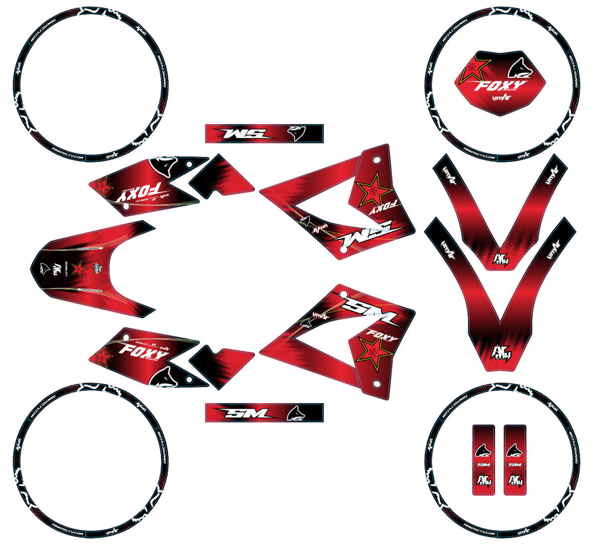 Kit déco 50cc CPI SMX 2005-2015 Army Fox