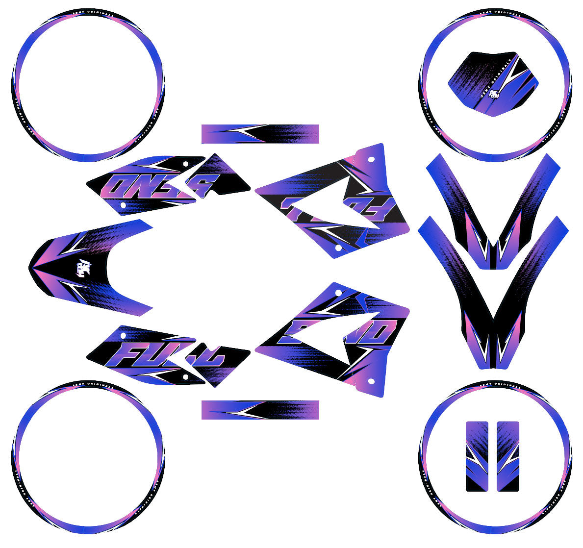 Kit déco 50cc CPI SMX 2005-2015 Message Star pour moto avec design dynamique en vinyle.