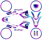 Dekor kit 50cc CPI SMX 2005-2015 R-Force – dynamische und farbenfrohe Grafik für 50cc Motorrad, Aufkleber inklusive.
