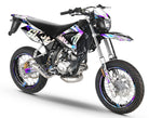Dekor kit 50cc CPI SMX 2005-2015 Shiro auf Supermoto mit dynamischem und modernem Grafikdesign