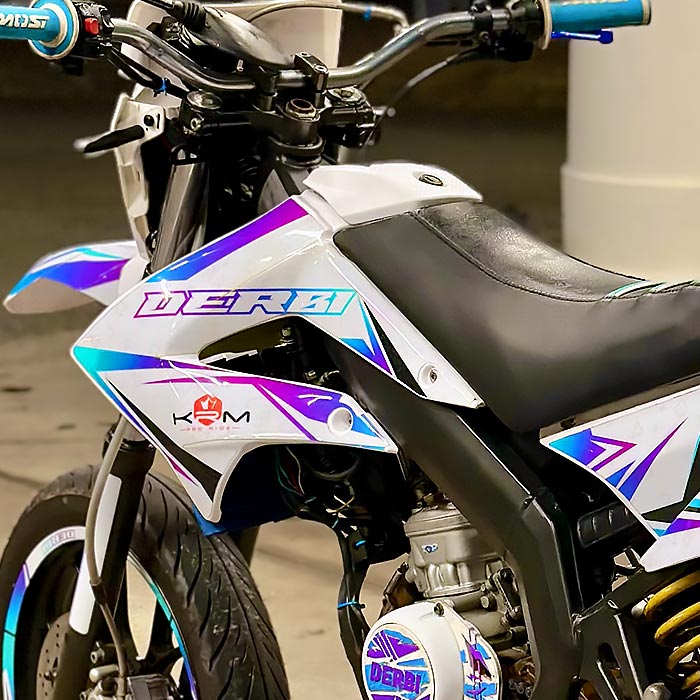 50cc Graphics kit Derbi with glossy finish