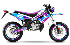 Kit déco Derbi Senda Victoria Bull 50cc 2003-2010 Artisse | autocollants moto | personnalisation 50cc | armysctv