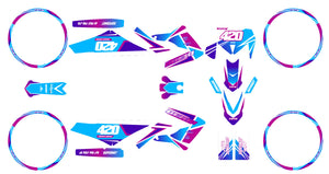 Kit déco Derbi Senda Victoria Bull 50cc 2003-2010 Artisse | autocollants moto | personnalisation 50cc | armysctv