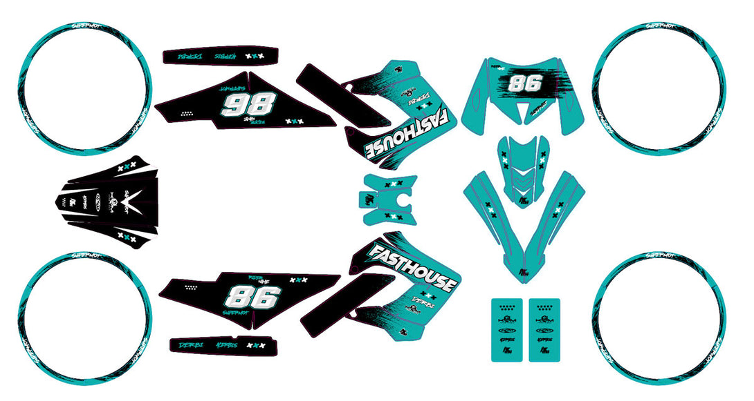 Kit déco 50cc Derbi Senda Victoria Bull - Tun'r 2003-2010 Fasthouse