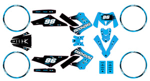 Kit déco Derbi Senda Victoria Bull 50cc 2003-2010 Fasthouse | autocollants moto | personnalisation 50cc | armysctv