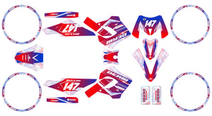 Kit déco Derbi Senda Victoria Bull 50cc 2003-2010 France | autocollants moto | personnalisation 50cc | armysctv