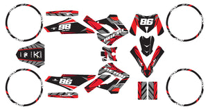 Kit déco Derbi Senda Victoria Bull 50cc 2003-2010 Frost | autocollants moto | personnalisation 50cc | armysctv