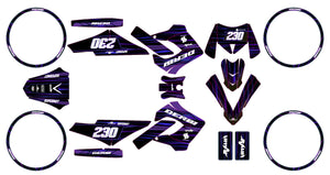 Kit déco Derbi Senda Victoria Bull 50cc 2003-2010 D'or et de platine | autocollants moto | personnalisation 50cc | armysctv