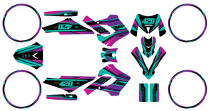 Kit déco 50cc Derbi Senda Victoria Bull 50cc 2003-2010 Kunst | autocollants moto | personnalisation 50cc | armysctv