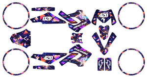 Kit déco 50cc Derbi Senda Victoria Bull 50cc 2003-2010 Lightning | autocollants moto | personnalisation 50cc | armysctv