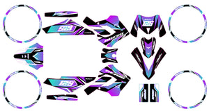 Kit déco 50cc Derbi Senda Victoria Bull 50cc 2003-2010 MX Sky | autocollants moto | personnalisation 50cc | armysctv