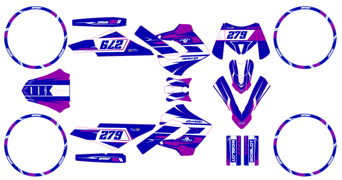 Kit déco 50cc Derbi Senda Victoria Bull - Tun'r 2003-2010 Racing Style