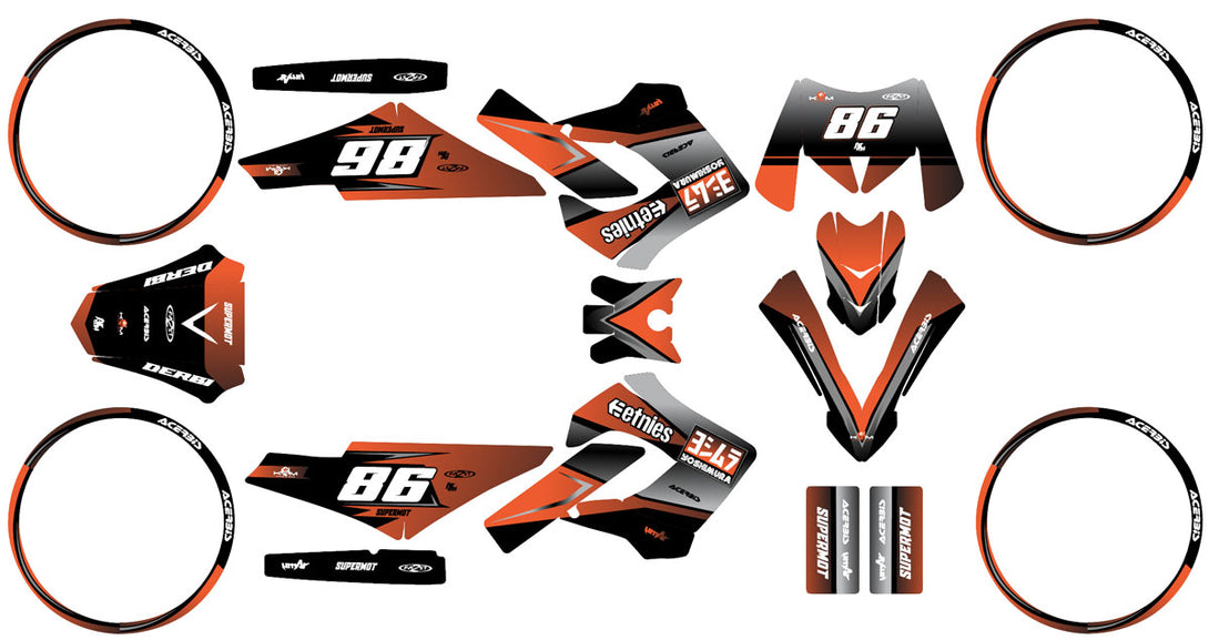 Kit déco 50cc Derbi Senda Victoria Bull - Tun'r 2003-2010 Yoshi