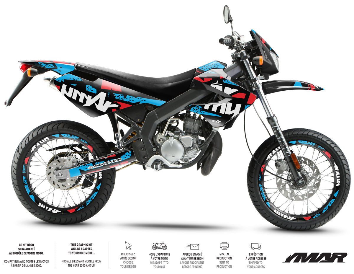 Kit déco 50cc Derbi Senda xtreme 2006-2010 Army Fraxis