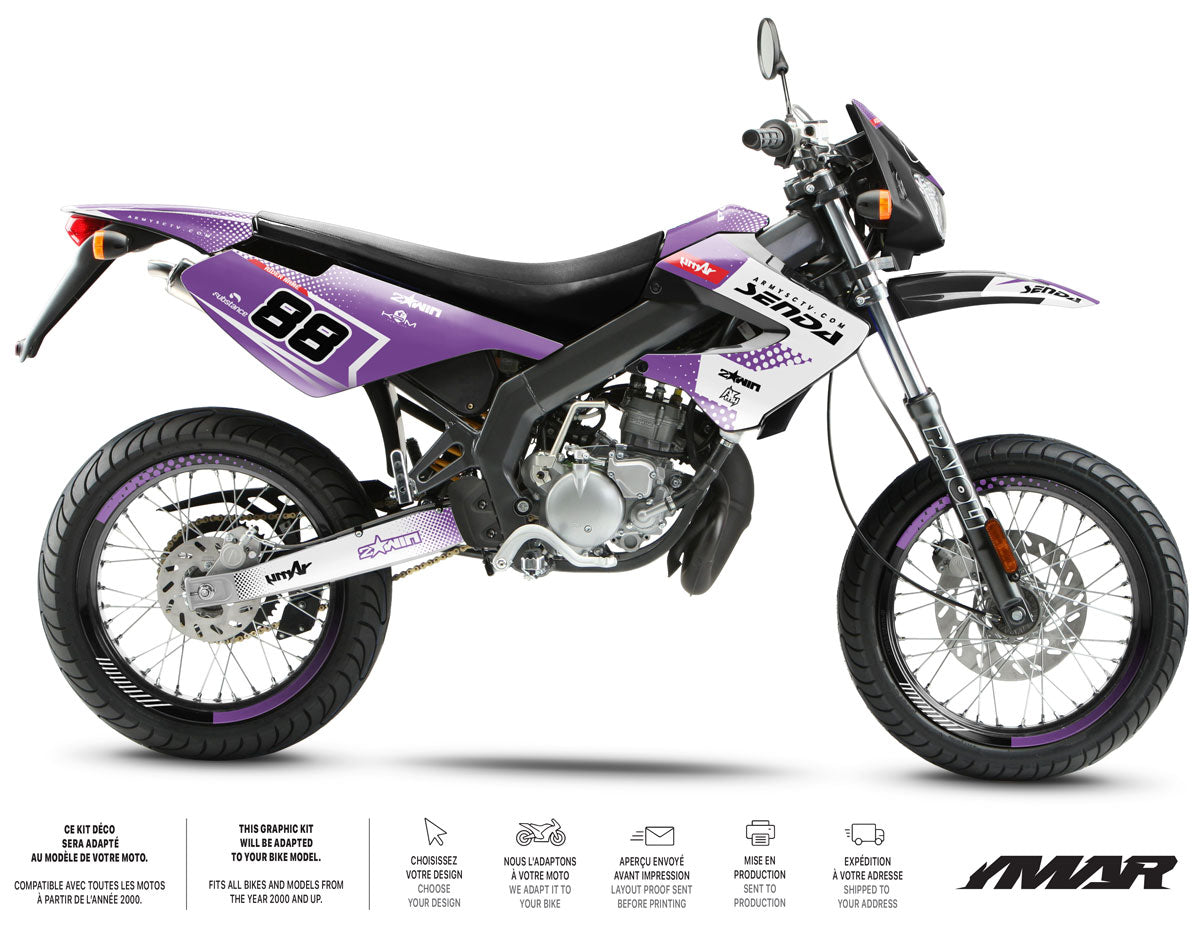 Kit pegatinas 50cc Derbi Senda xtreme 2006-2010 Army Ghost