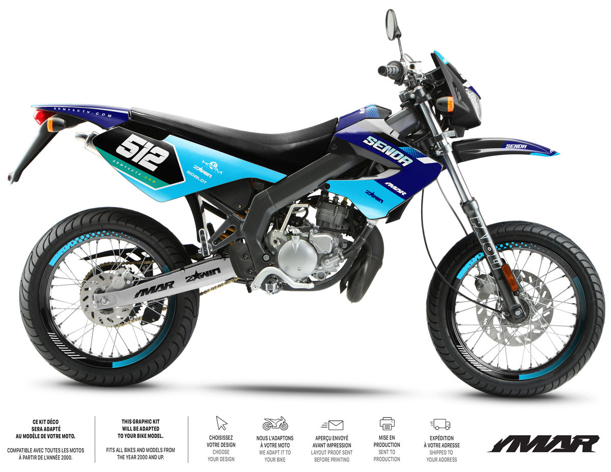 Kit pegatinas 50cc Derbi Senda xtreme 2006-2010 Hero