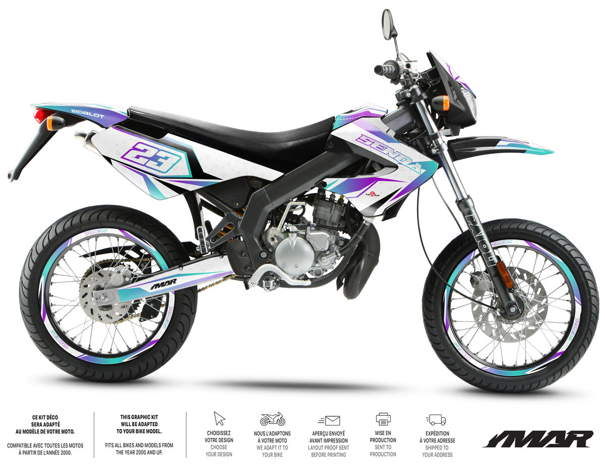 Kit déco 50cc Derbi Senda xtreme 2006-2010 Lys