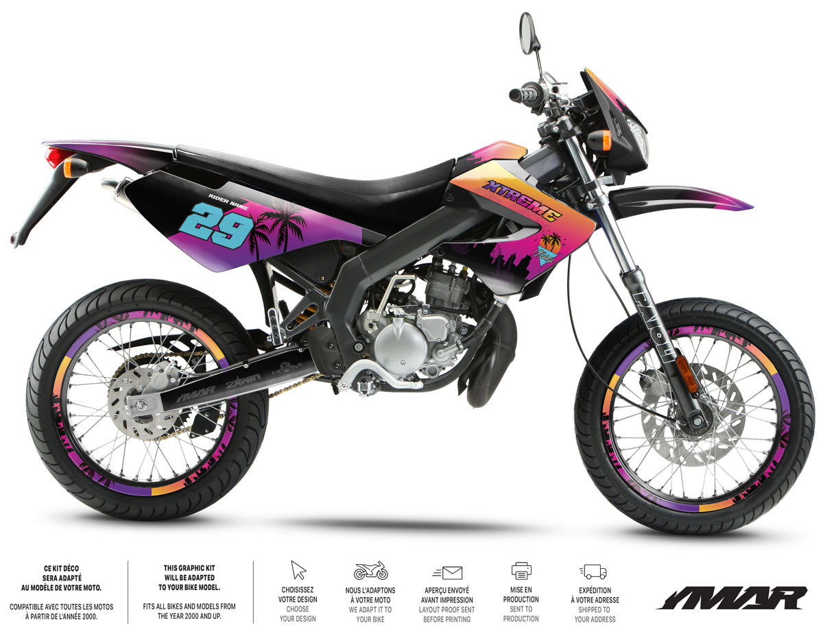 Kit déco 50cc Derbi Senda xtreme 2006-2010 Miami