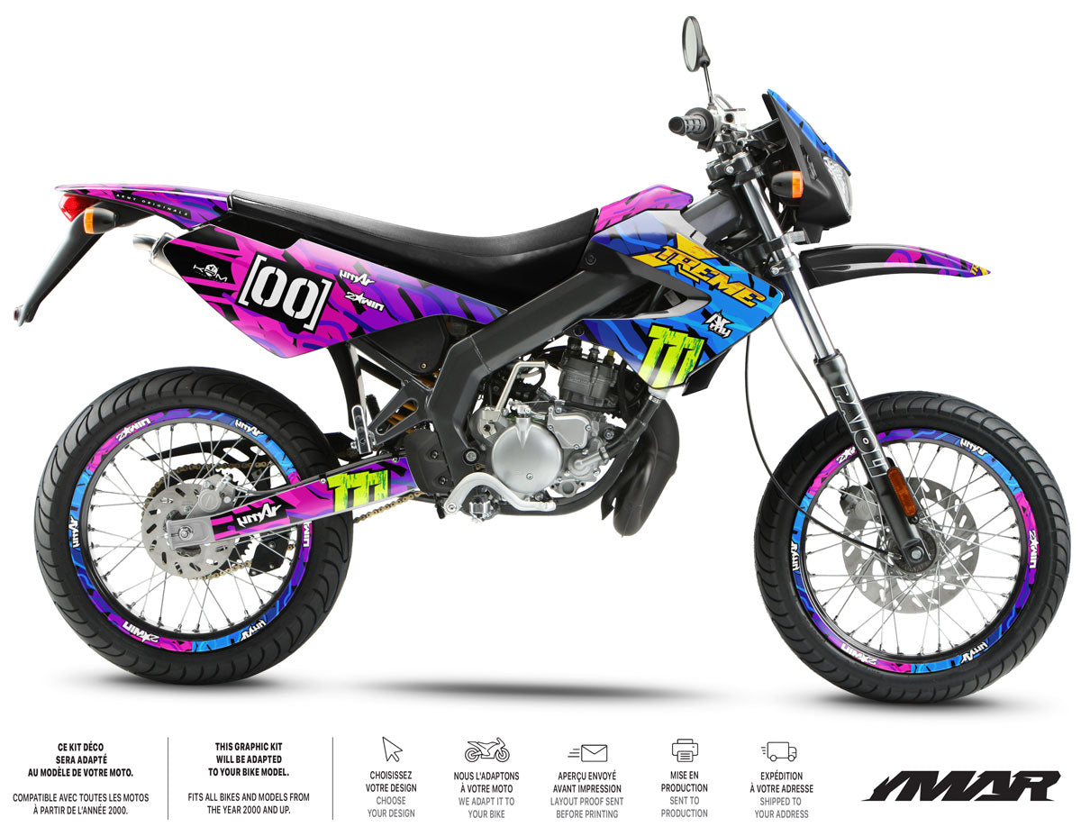 Kit déco 50cc Derbi Senda xtreme 2006-2010 Sparkler