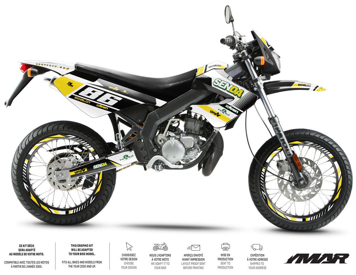 Kit déco 50cc Derbi Senda xtreme 2006-2010 Send it !