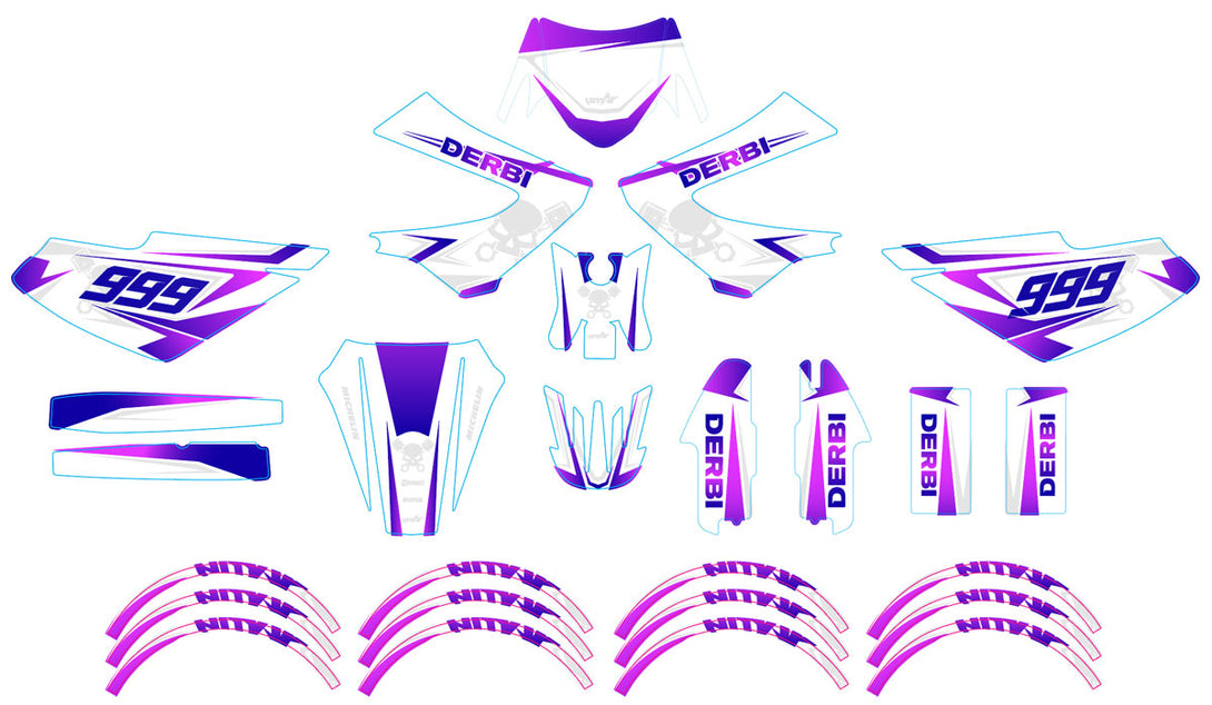 Kit déco 50cc Derbi Senda xtreme 2006-2010 Cold