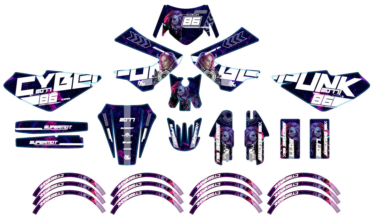 Graphic decals 50cc Derbi Senda xtreme 2006-2010 Cyborg – armysctv