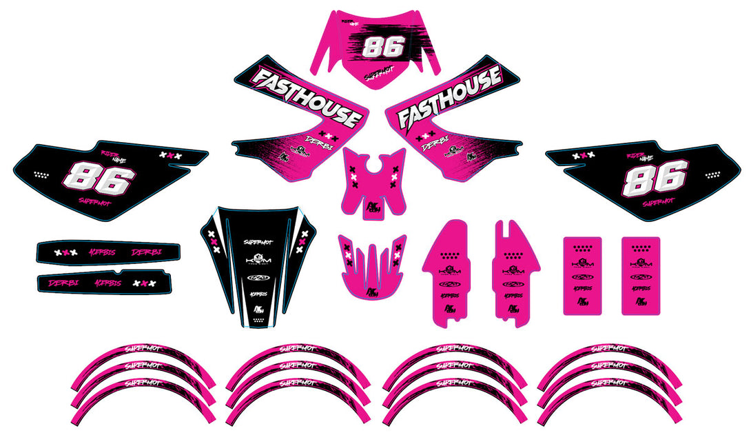 Kit déco 50cc Derbi Senda xtreme 2006-2010 Fasthouse