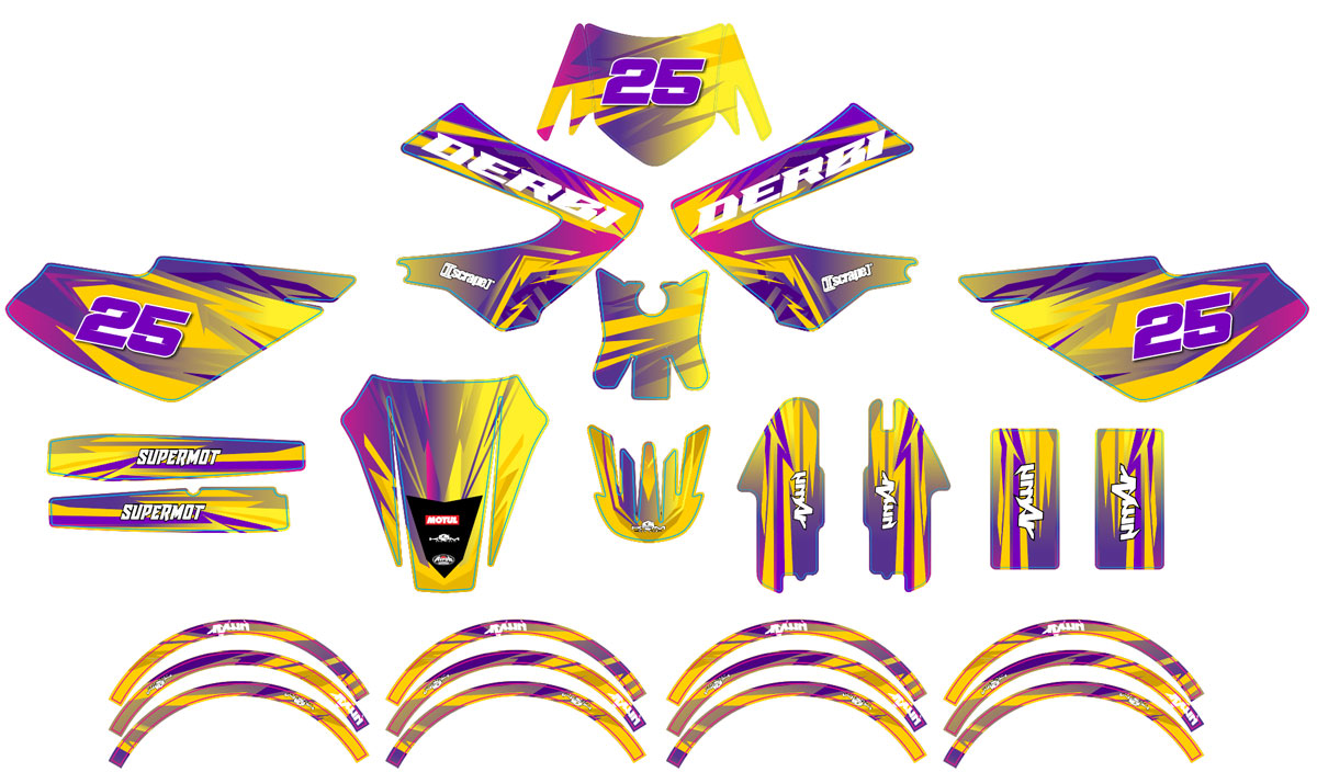Graphic decals 50cc Derbi Senda xtreme 2006-2010 Flamer – armysctv