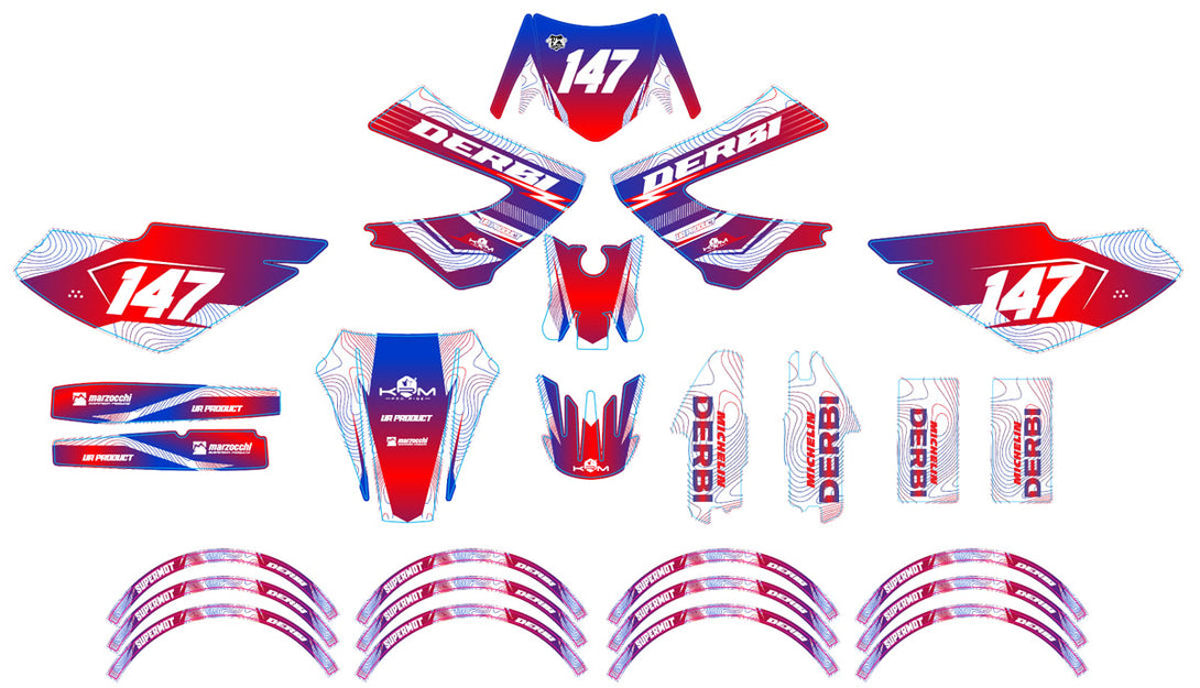 Kit déco 50cc Derbi Senda xtreme 2006-2010 France