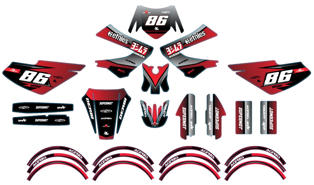 Kit déco 50cc Derbi Senda xtreme 2006-2010 Yoshi