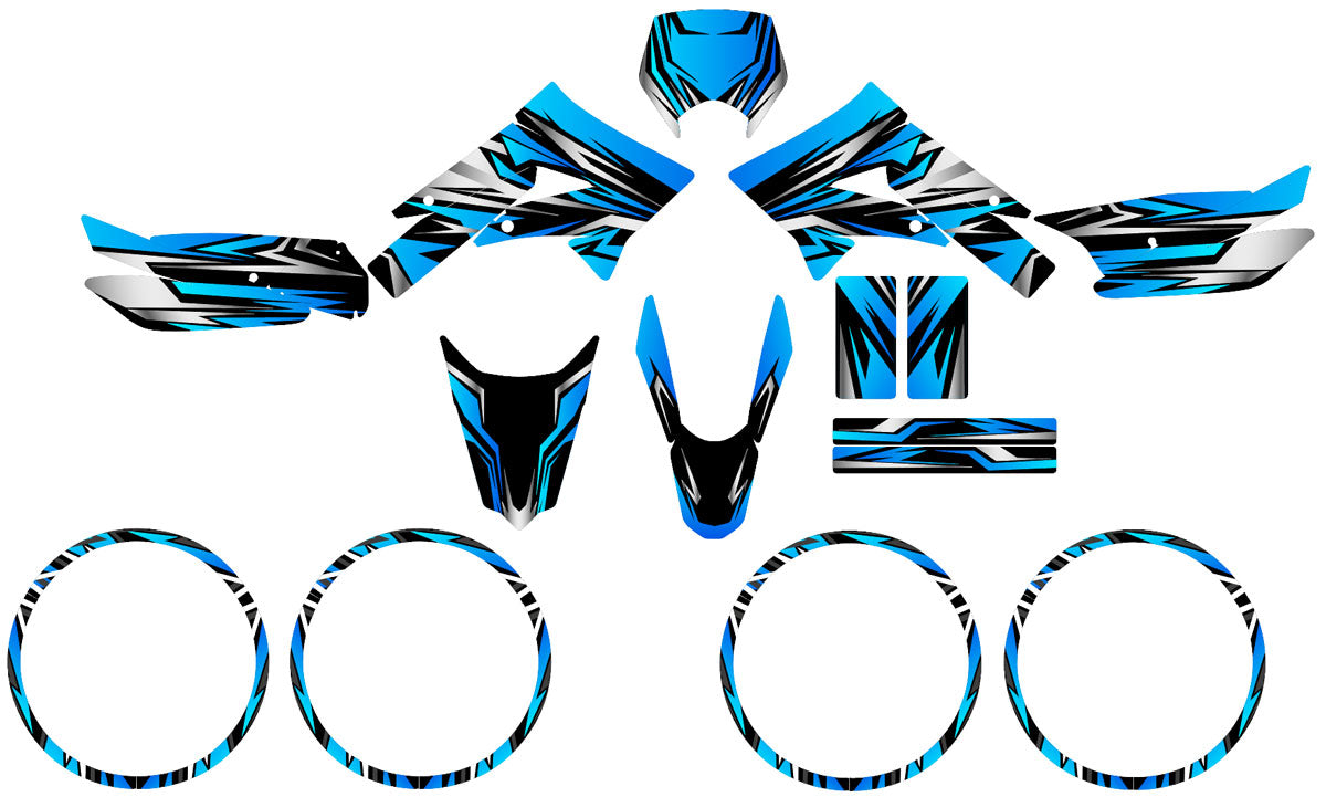 Kit déco Derbi Senda xtreme 50cc 2011-2017 All Inn | autocollants moto | personnalisation 50cc | armysctv