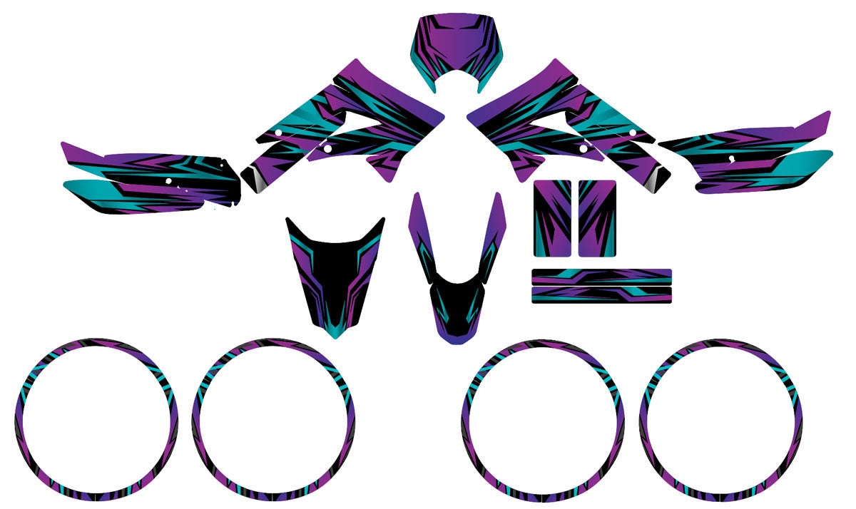 Kit déco Derbi Senda xtreme 50cc 2011-2017 All Inn | autocollants moto | personnalisation 50cc | armysctv