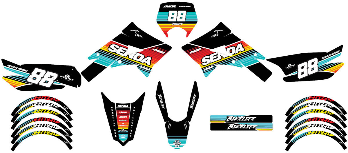 Kit pegatinas 50cc Derbi Senda xtreme 2011-2017 Army Bikelife