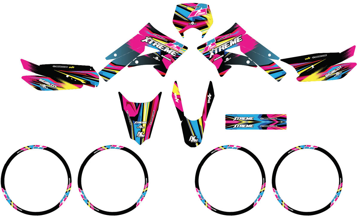 Kit pegatinas 50cc Derbi Senda xtreme 2011-2017 Army CMYK