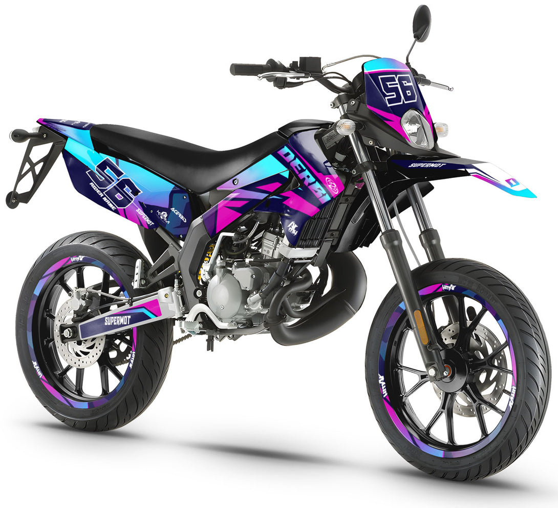 Kit déco 50cc Derbi Senda xtreme 2011-2017 Crazy PInk