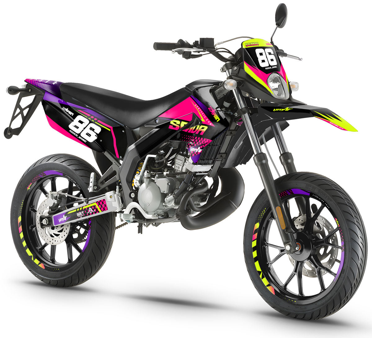 Kit pegatinas 50cc Derbi Senda xtreme 2011-2017 Army Neon
