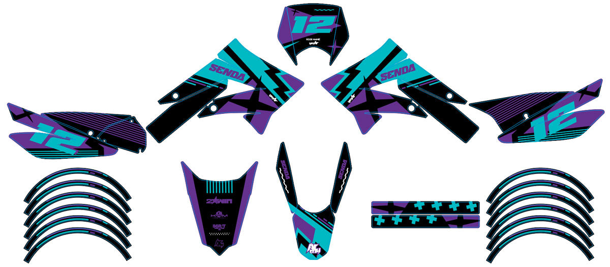Kit pegatinas 50cc Derbi Senda xtreme 2011-2017 Filth