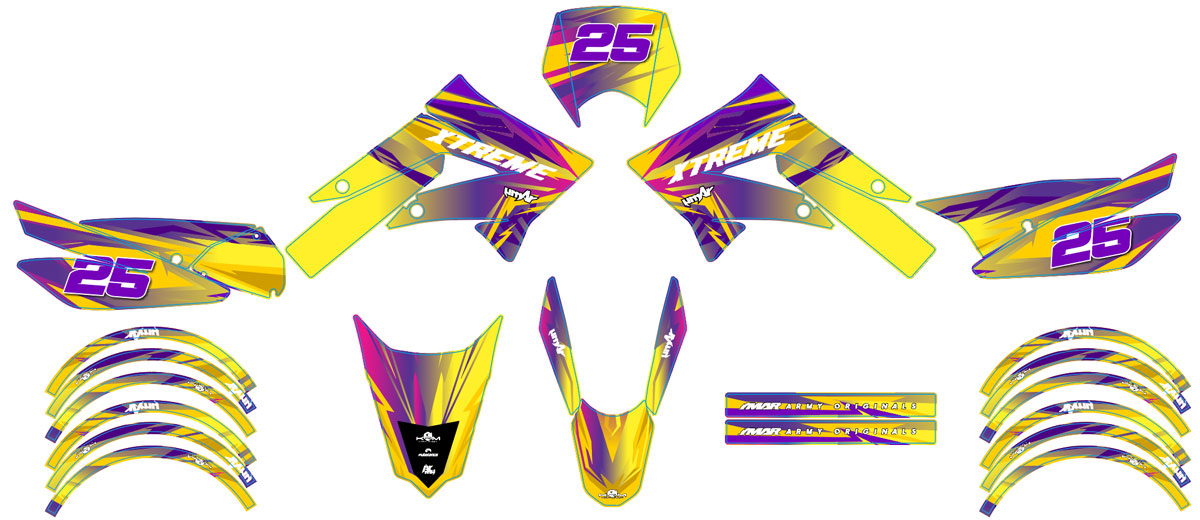 Kit pegatinas 50cc Derbi Senda xtreme 2011-2017 Flamer