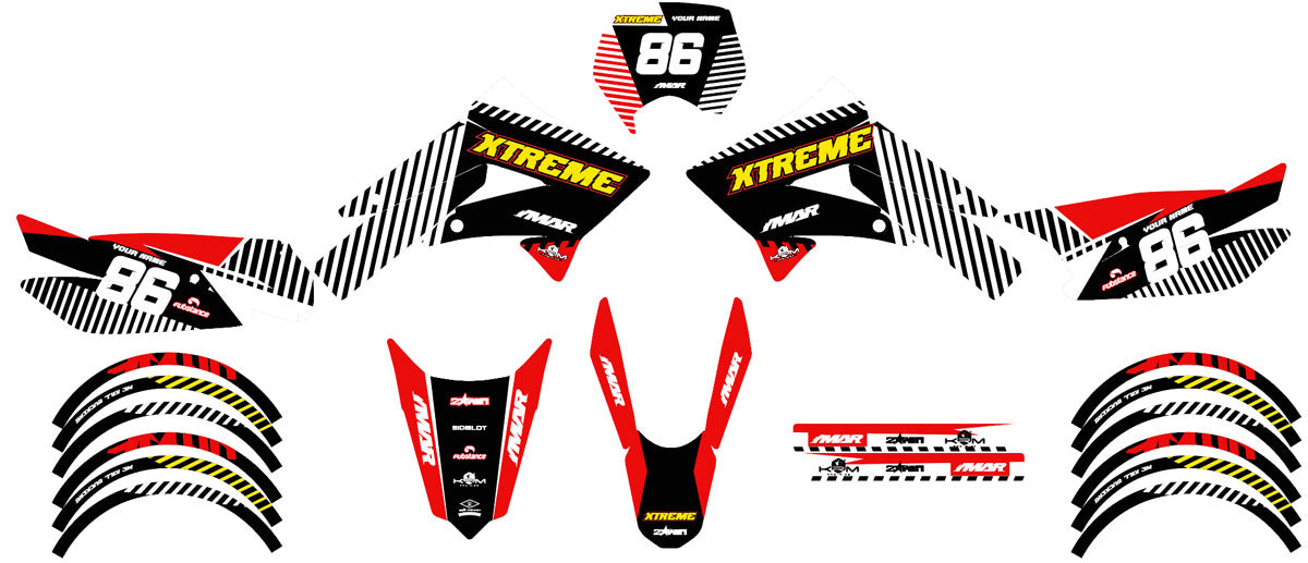 Kit pegatinas 50cc Derbi Senda xtreme 2011-2017 Geico