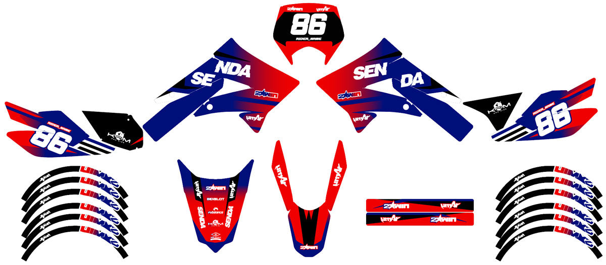 Kit pegatinas 50cc Derbi Senda xtreme 2011-2017 Army Gradient