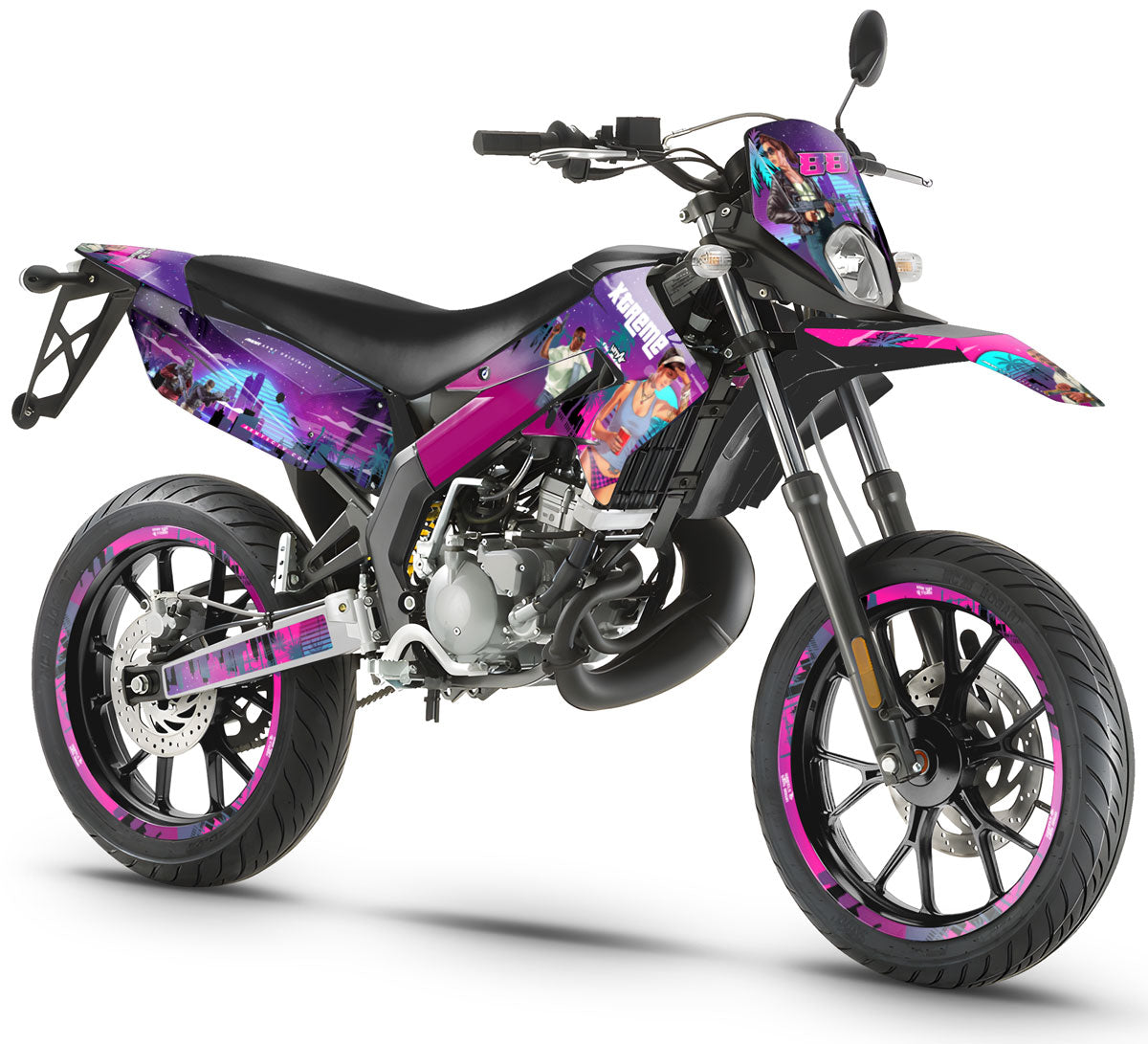 Kit pegatinas 50cc Derbi Senda xtreme 2011-2017 Vice City