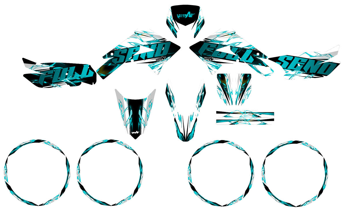 Kit déco Derbi Senda xtreme 50cc 2011-2017 Haymaker | autocollants moto | personnalisation 50cc | armysctv