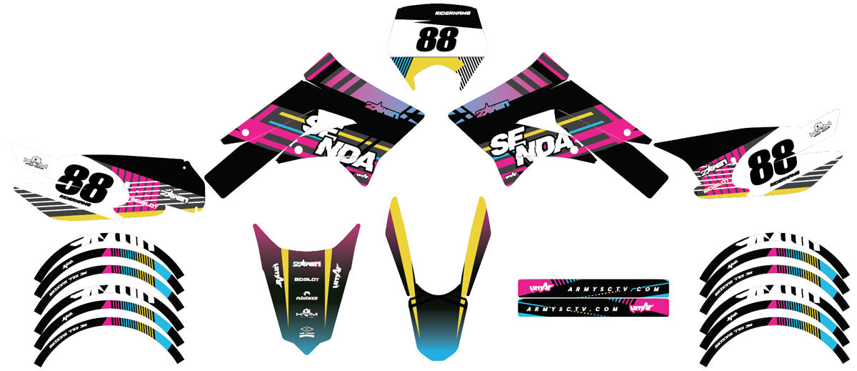Kit pegatinas 50cc Derbi Senda xtreme 2011-2017 Army Haze